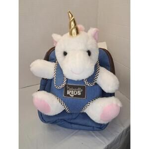 Naturally Kids Toddler Back Pack With Unicorn Plush NWT. A2